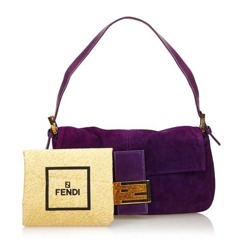 fendi purple baguette bag|genuine Fendi baguette.